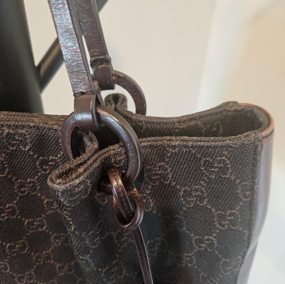 Gucci | GG Canvas Tote Brown and Leather - Picture 14 of 14